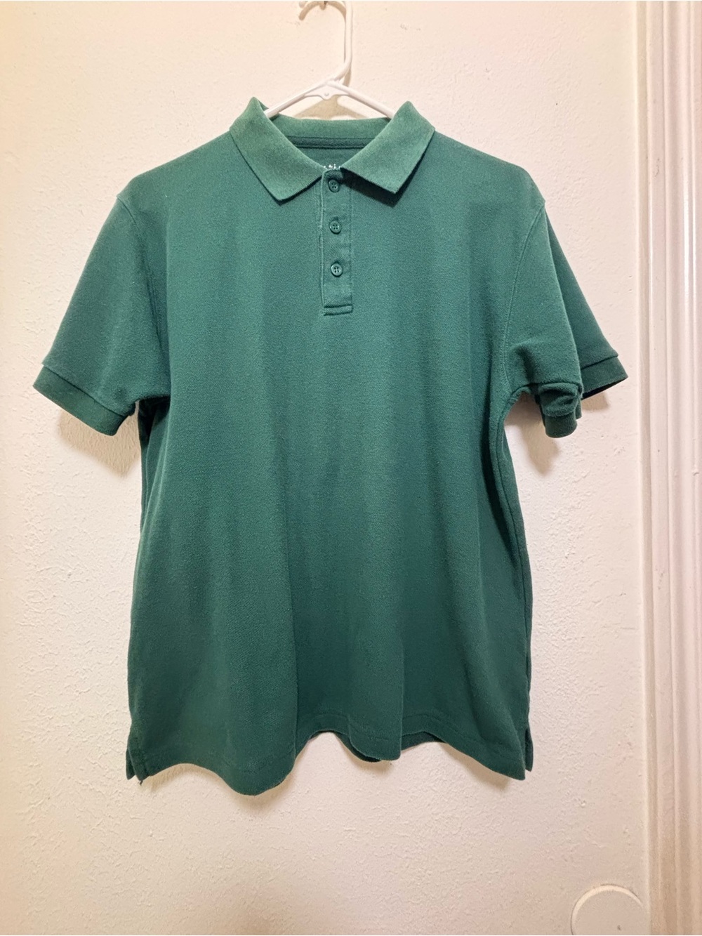 Austin Trading Co. Hunter Green School Uniform Polo Shirt With 3-Button Placket